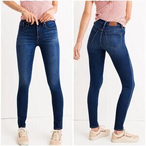 Madewell 10” High Rise Skinny Jeans Size 28 Dark Blue Wash